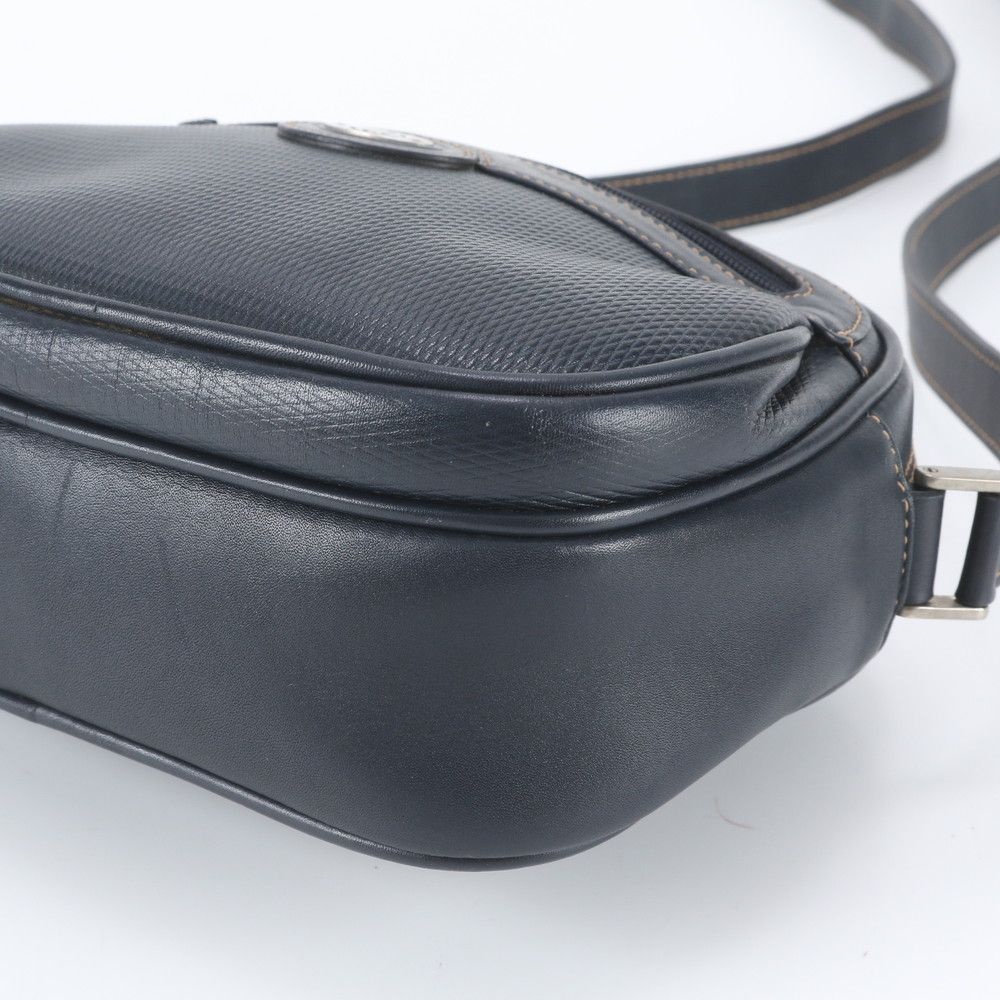 Gucci Vintage Leather Shoulder Bag Crossbody Navy — view 4