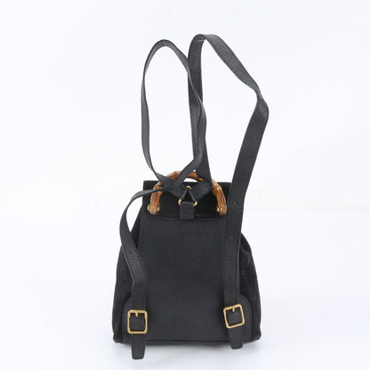 Gucci Bamboo Leather Backpack Black — view 3