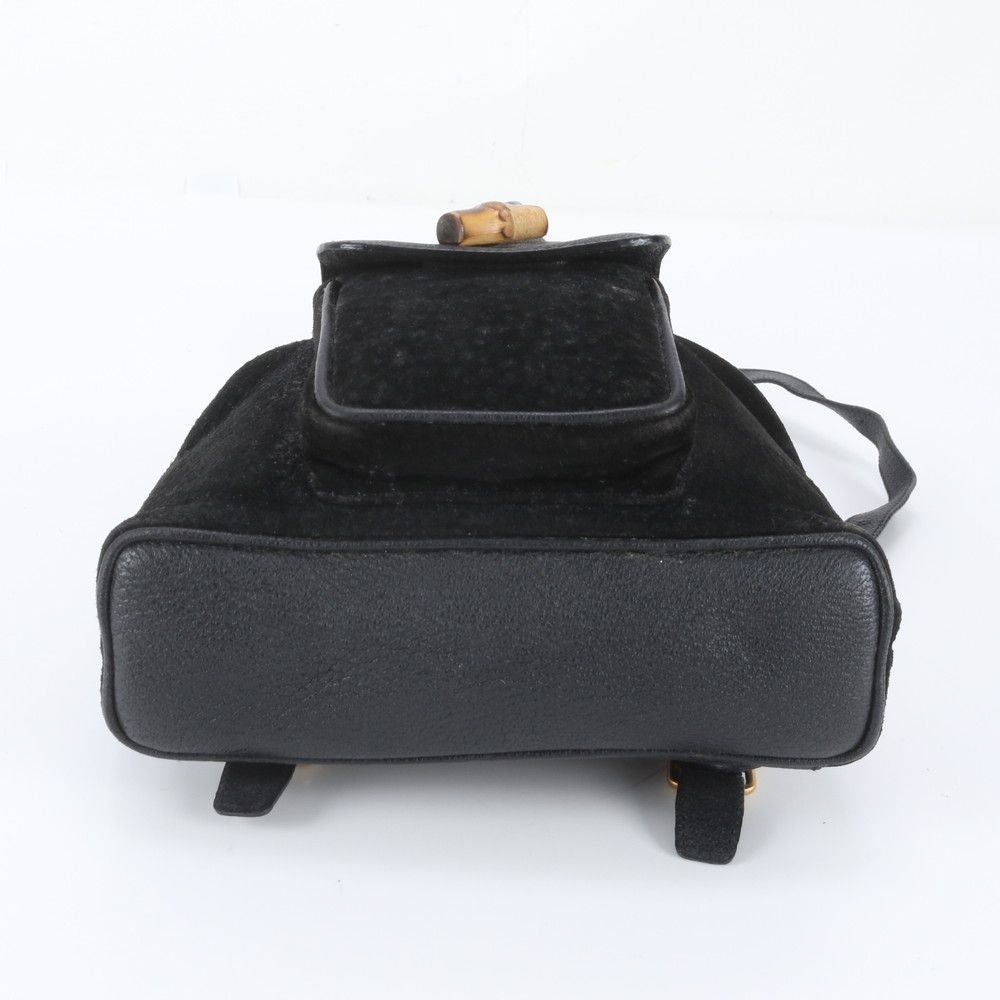 Gucci Bamboo Leather Backpack Black — view 5