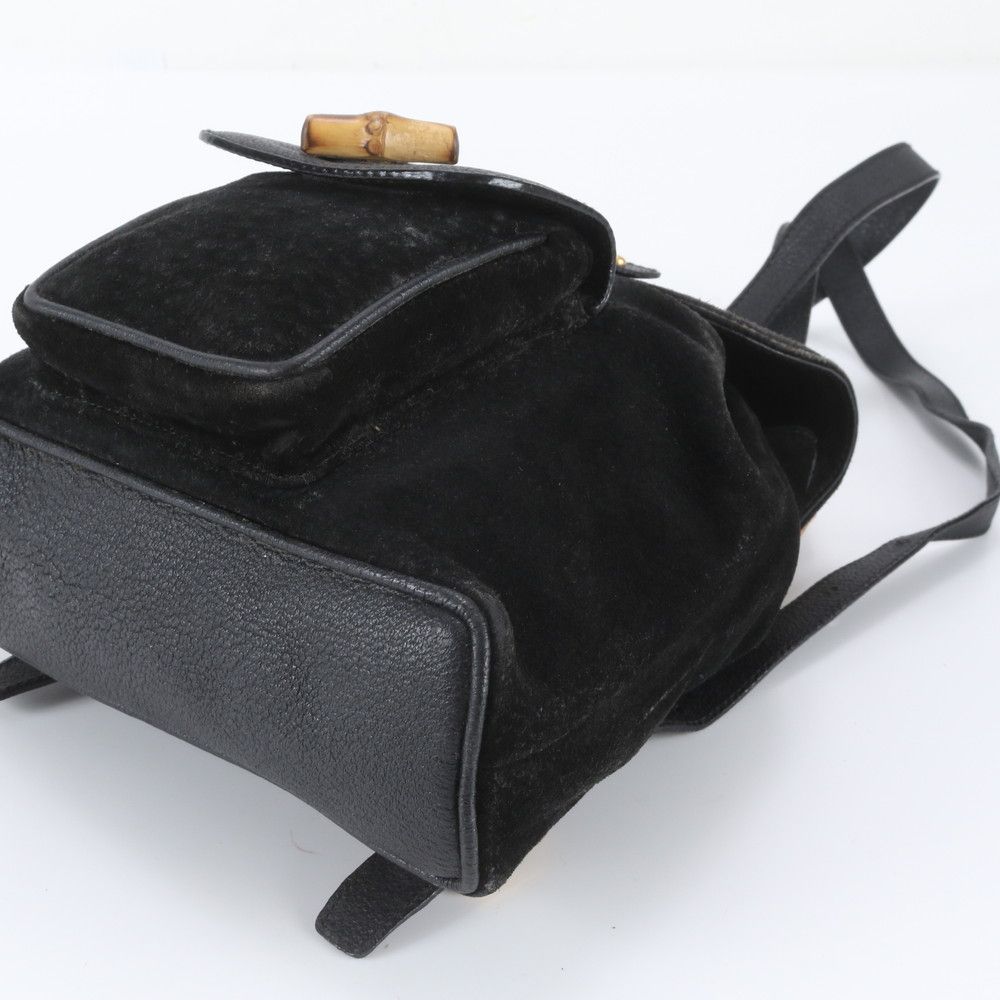 Gucci Bamboo Leather Backpack Black — view 4