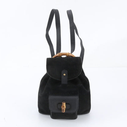 Gucci Bamboo Leather Backpack Black