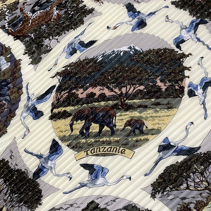 Hermes Scarf Carre Plisee Ivory Multi Tanzanie — view 4
