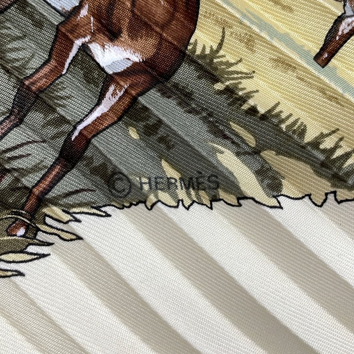 Hermes Scarf Carre Plisee Ivory Multi Tanzanie — view 2