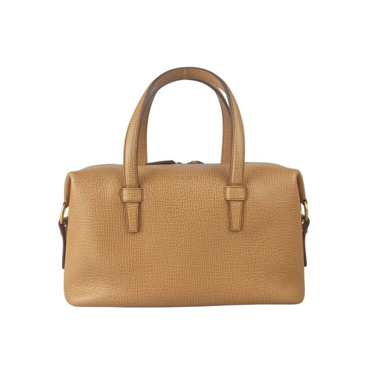 Loewe Mini Boston Bag Light Brown Leather Gold