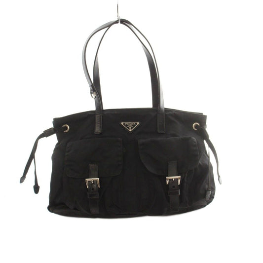 Prada Nylon Tote Bag Drawstring Black