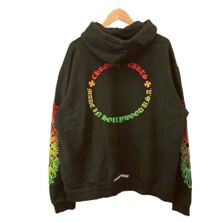 Chrome Hearts Back Grad Circle Logo Hoodie Pullover Print Brushed Lining XL — view 2