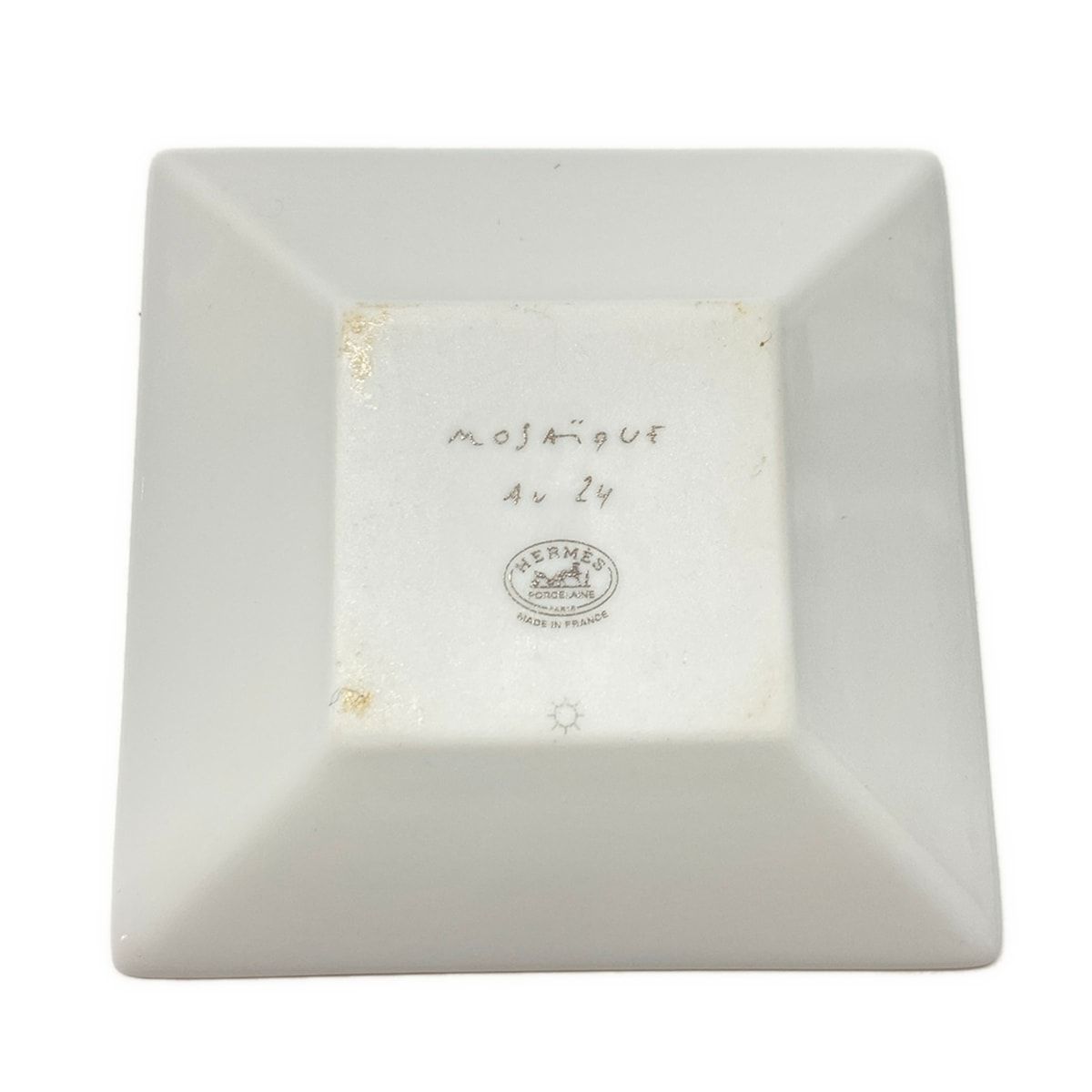 Hermes White Light Gray Tray Case Mosaique Au 24 Mosaic Vanquatre — view 2