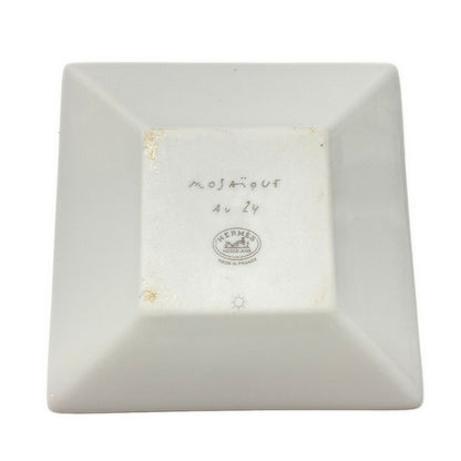 Hermes White Light Gray Tray Case Mosaique Au 24 Mosaic Vanquatre — view 2