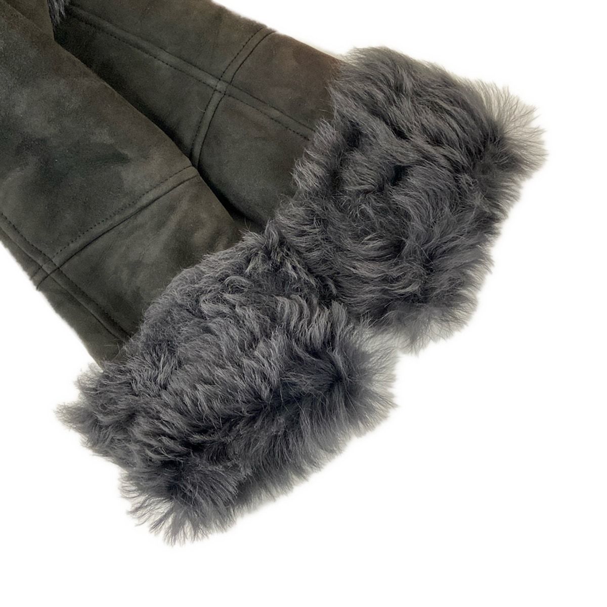 Loewe Coat Dark Gray Fur — view 8