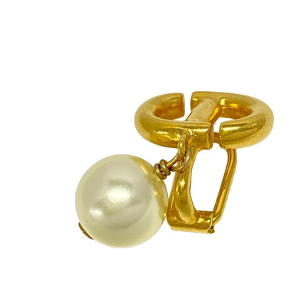 Dior Earrings CD Navy Gold Ivory — view 5