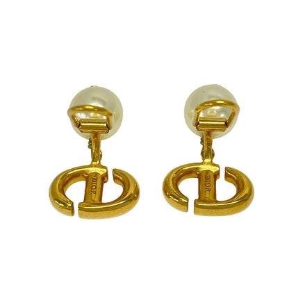 Dior Earrings CD Navy Gold Ivory — view 3