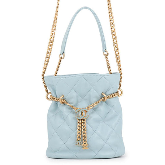 Chanel Chain Shoulder Bag CC Logo Quilted Mini Lambskin 2-Way