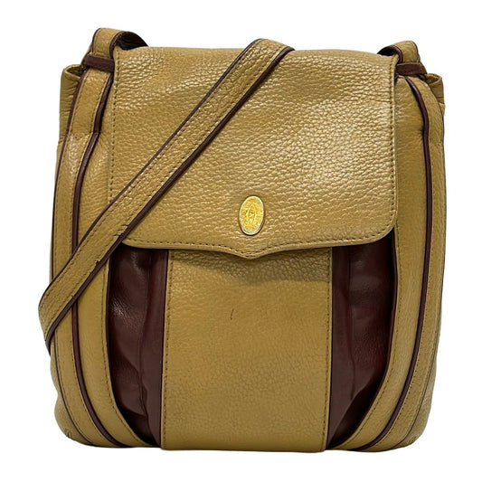 Cartier Shoulder Bag Beige Bordeaux Leather