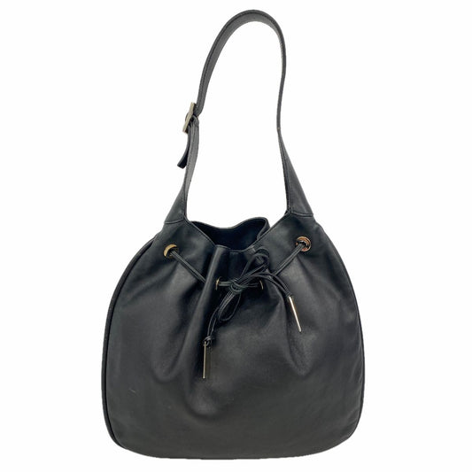 Gucci Shoulder Bag Leather Black Silver