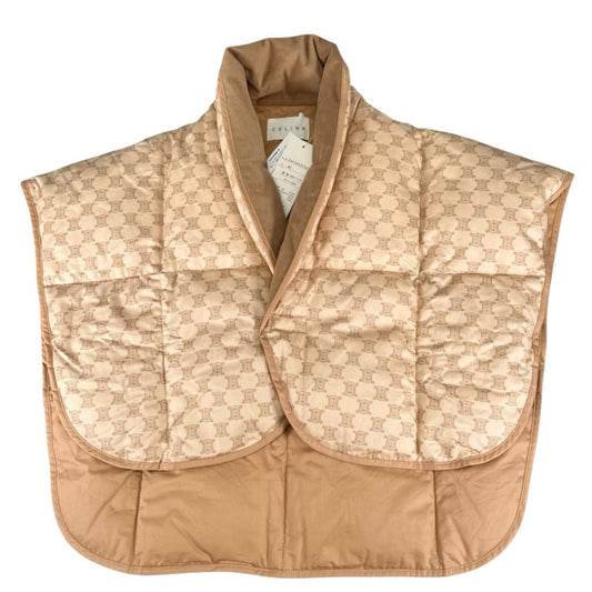 Celine Cotton 100% Macadam Three Par Quilted Down Vest Brown