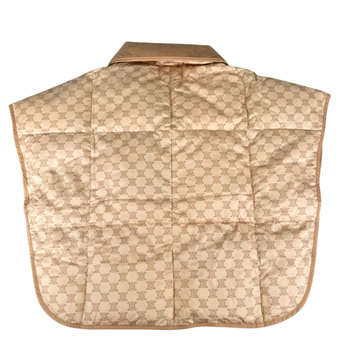 Celine Cotton 100% Macadam Three Par Quilted Down Vest Brown — view 3