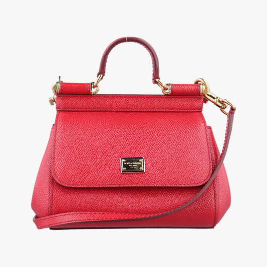 Dolce & Gabbana Sicily Red Leather