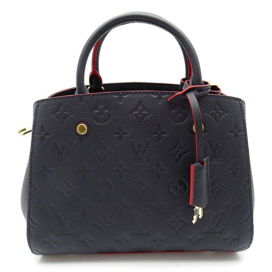 Louis Vuitton Montaigne BB Monogram Empreinte Handbag Marine Rouge