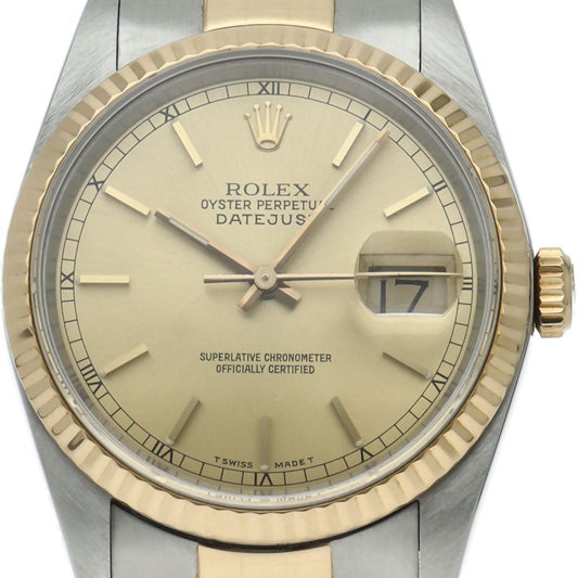 Rolex Datejust Watches 18K Yellow Gold SS Champagne Watch