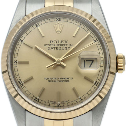 Rolex Datejust Watches 18K Yellow Gold SS Champagne Watch