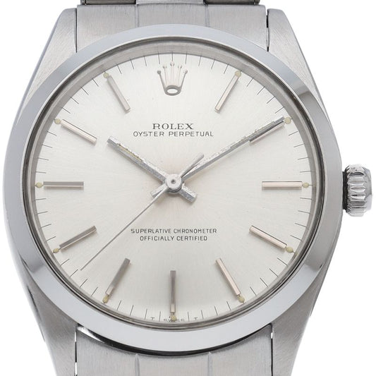 Rolex Oyster Perpetual Watch Antique SS Silver OH 19