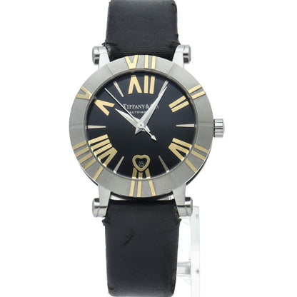 Tiffany & Co Atlas Watch SS Leather Black — view 2