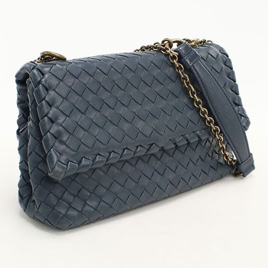 Bottega Veneta Chain 2-Way Olympia Intrecciato Shoulder Bag Lambskin