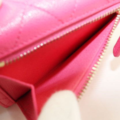 Chanel Quilted Trifold Wallet Caviar — view 5