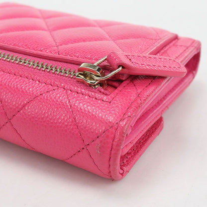 Chanel Quilted Trifold Wallet Caviar — view 6