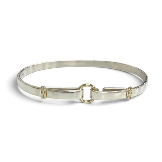 Tiffany & Co Vintage Circle Hook Bangle Bracelet Gold Silver