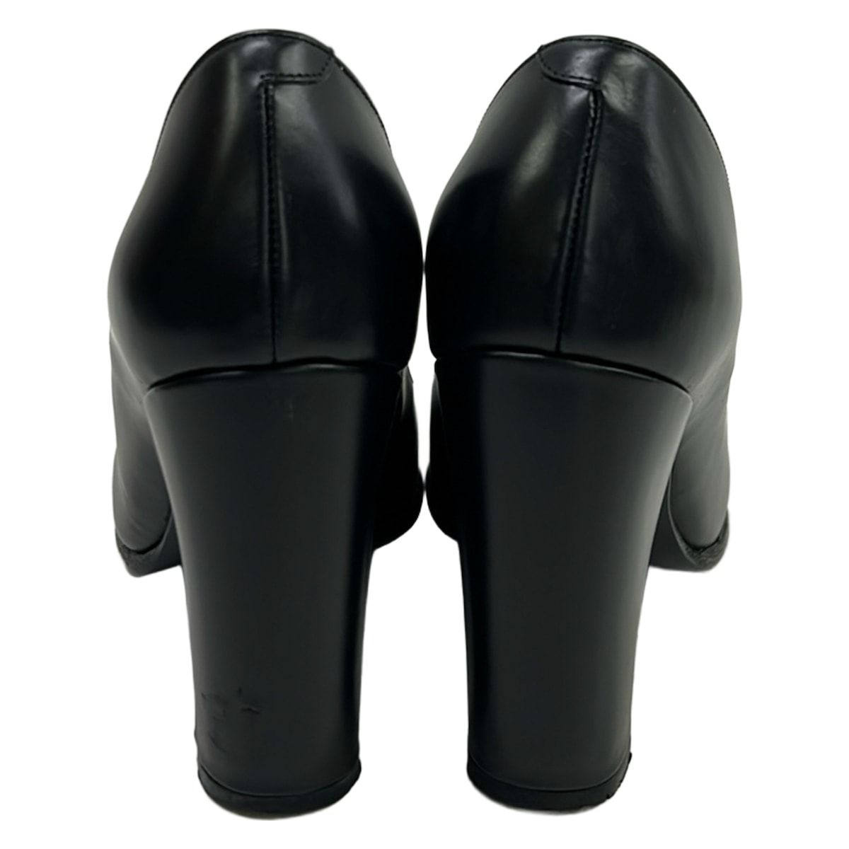 Louis Vuitton Pumps Black Leather Fur Heels — view 3