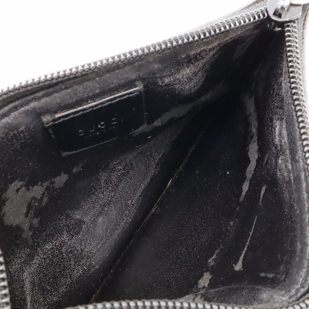 Gucci Plastic Bamboo Shoulder Bag Vinyl Leather Black — view 7