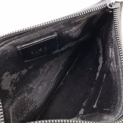 Gucci Plastic Bamboo Shoulder Bag Vinyl Leather Black — view 7