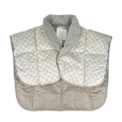 Celine Cotton 100% Macadam All Over Print Three Par Down Vest Greige