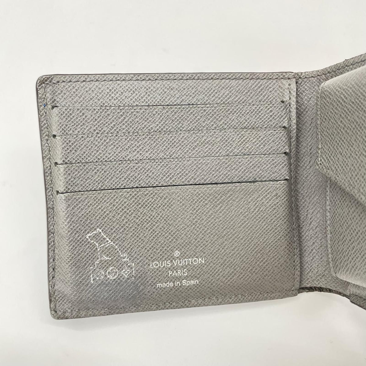 Louis Vuitton Bifold Wallet Portefeuille Marco NM Blue Gray — view 5