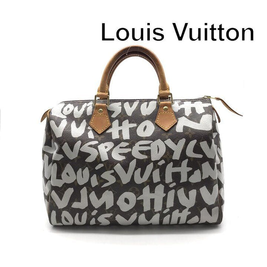 Louis Vuitton Monogram Limited Graffiti Speedy 30 Hand Mini Boston Bag Leather