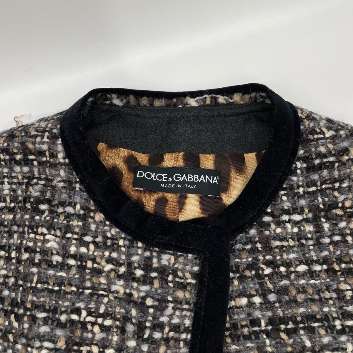 Dolce & Gabbana Tweed Jacket Lining Leopard 40 — view 7