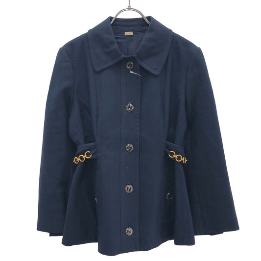 Gucci GG Button Chain Belt Jacket Navy 36