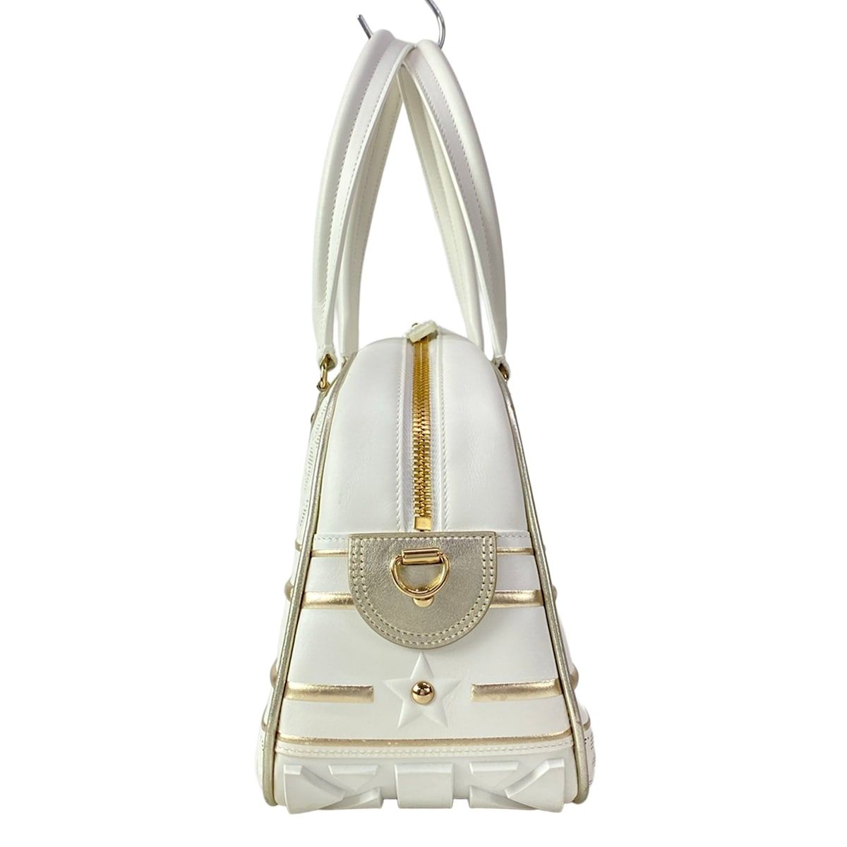Dior Vibe Bowling Bag White Gold 2-Way Leather — view 4