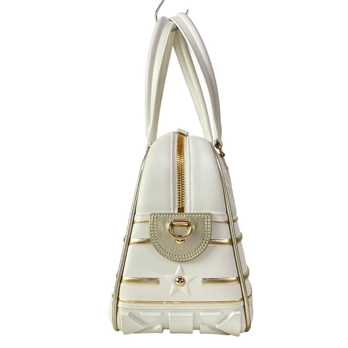 Dior Vibe Bowling Bag White Gold 2-Way Leather — view 2