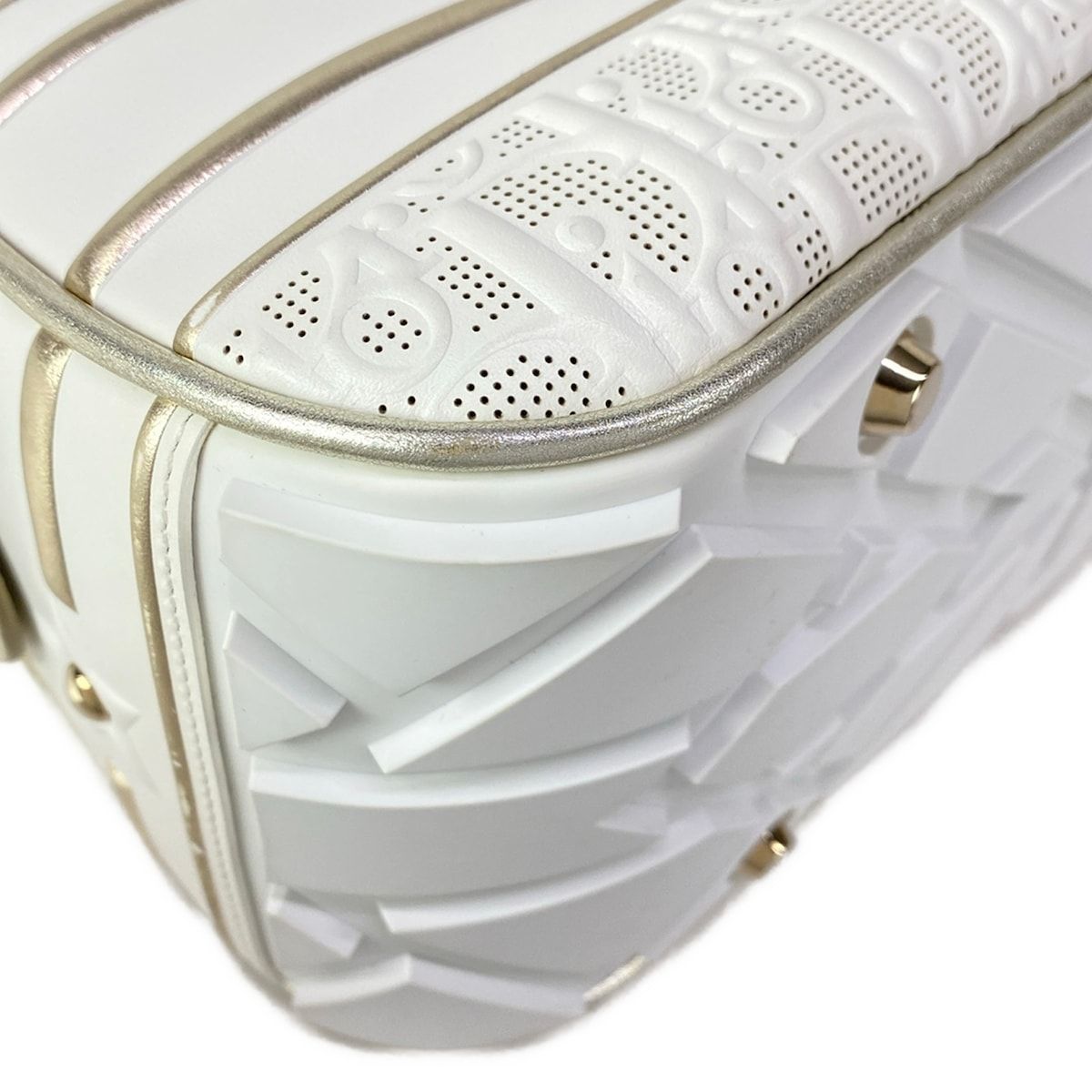 Dior Vibe Bowling Bag White Gold 2-Way Leather — view 7
