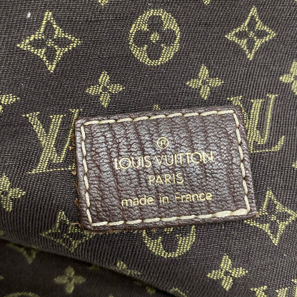 Louis Vuitton Shoulder Bag Monogram Mini Lin Saumur Ebene Cotton — view 8
