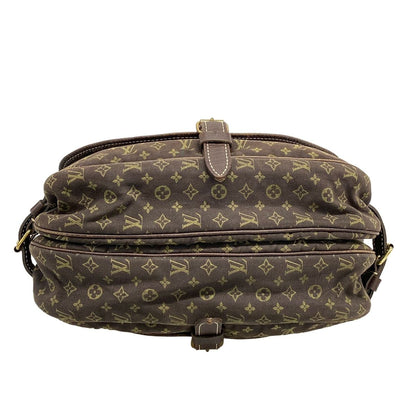 Louis Vuitton Shoulder Bag Monogram Mini Lin Saumur Ebene Cotton — view 5
