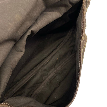 Louis Vuitton Shoulder Bag Monogram Mini Lin Saumur Ebene Cotton — view 7