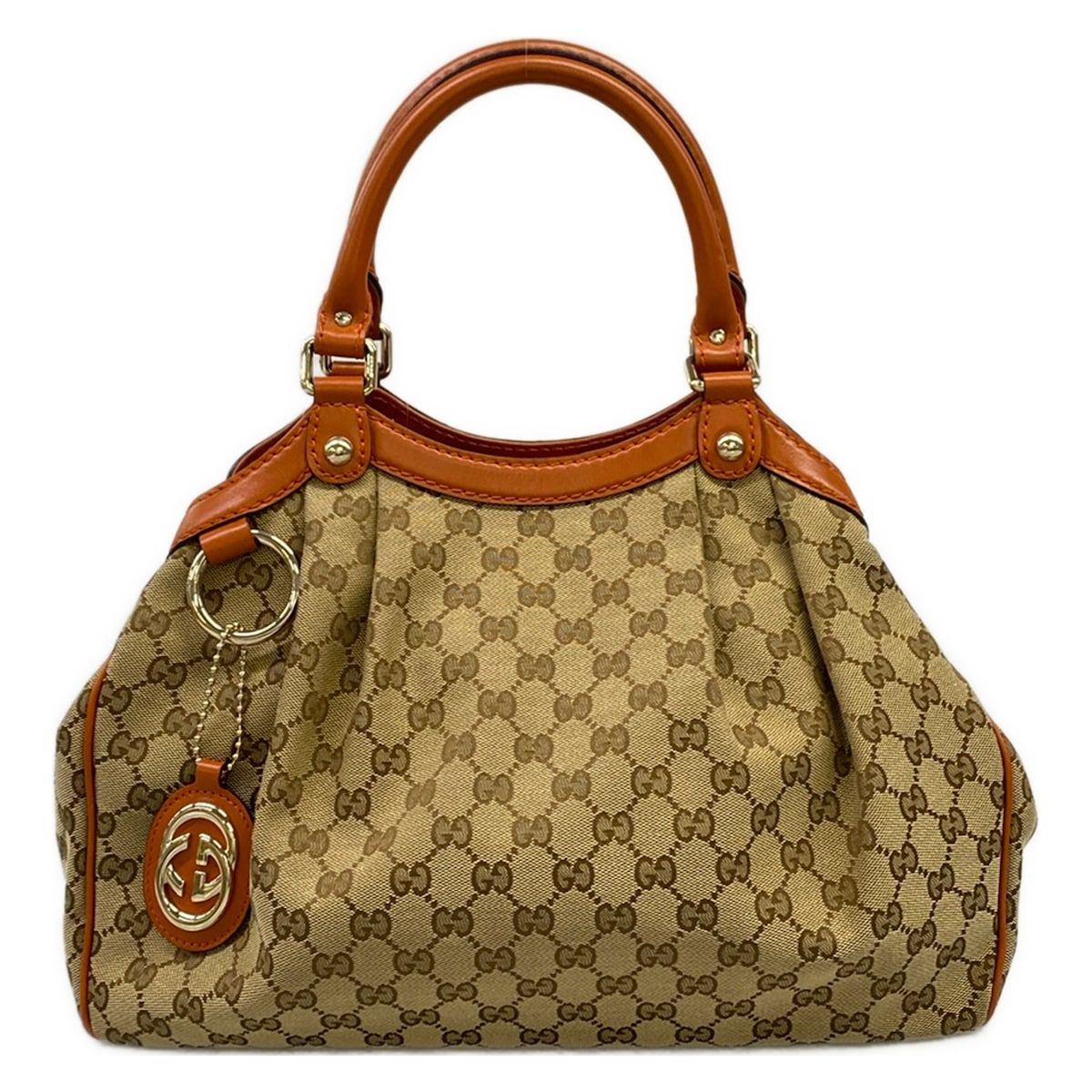 Gucci Tote Bag Sukey Beige Brown Light Leather
