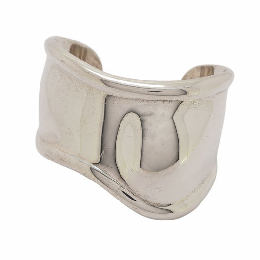 Tiffany & Co Bangle Bone Cuff Left Hand 925 Sterling Silver Bracelet