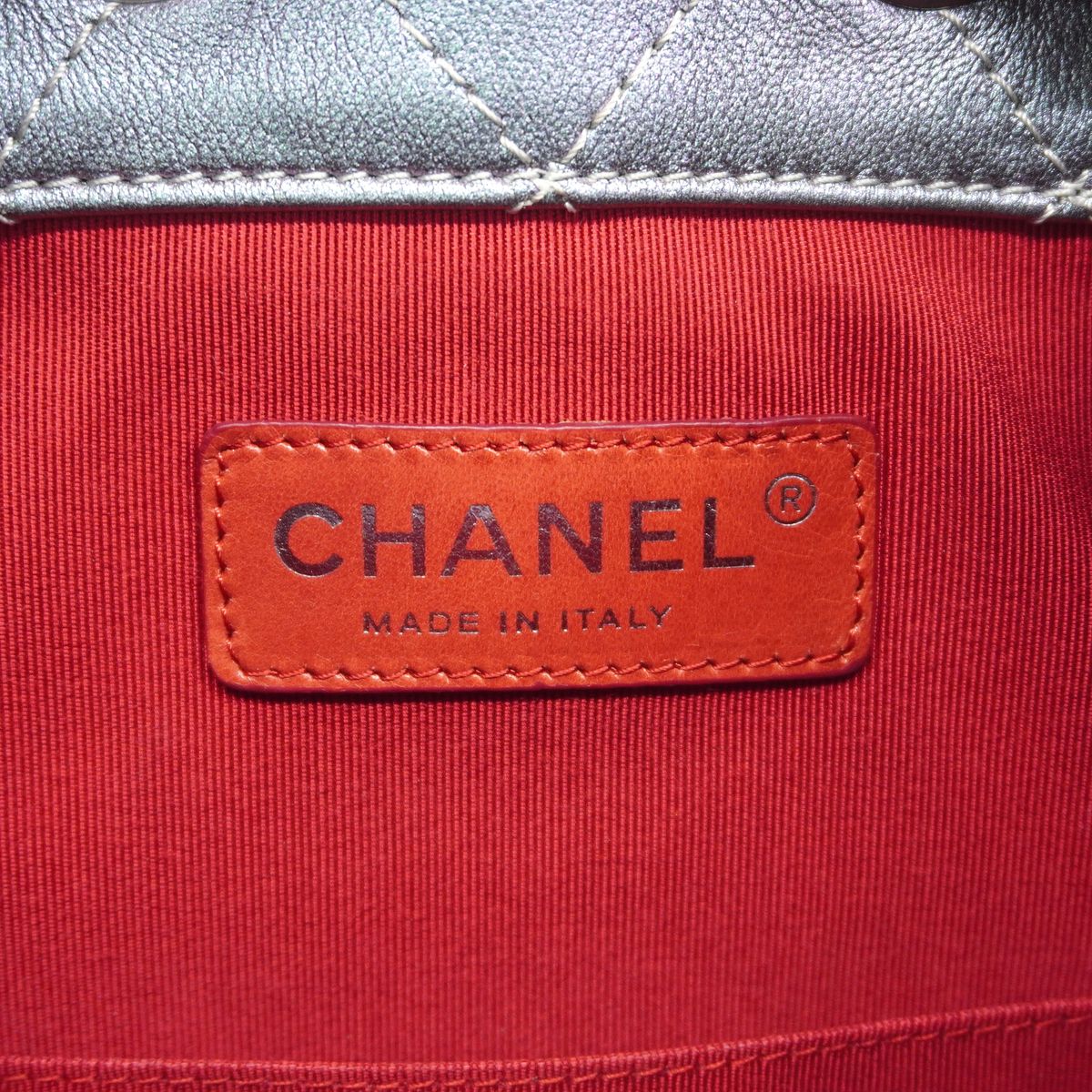 Chanel Backpack Quilted Lambskin Aurora Silver — view 5