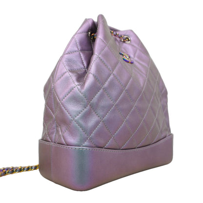 Chanel Backpack Quilted Lambskin Aurora Silver — view 2