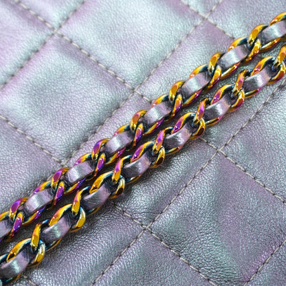Chanel Backpack Quilted Lambskin Aurora Silver — view 8