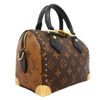 Louis Vuitton Handbag Monogram Reverse Speedy Trunk 20 Brown 2-Way Bag — view 2